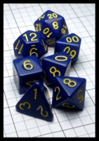Dice : Dice - Dice Sets - Roll 4 Intitative Blue Opaque and Yellow - Gen Con Aug 2016